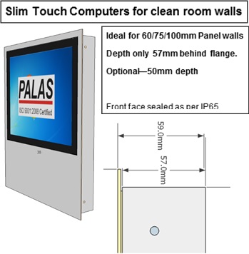 Flange Touch screen Panels,Cleanroom Wall Easy Mount, India
