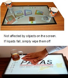 Water test on touch table, india